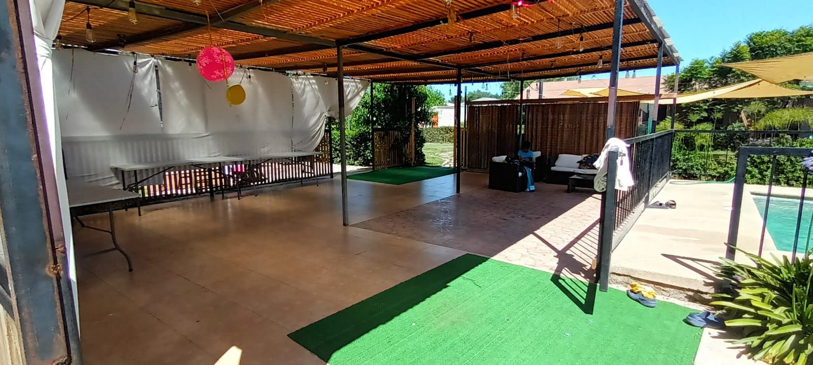 Pérgola cubierta Juegos infantiles